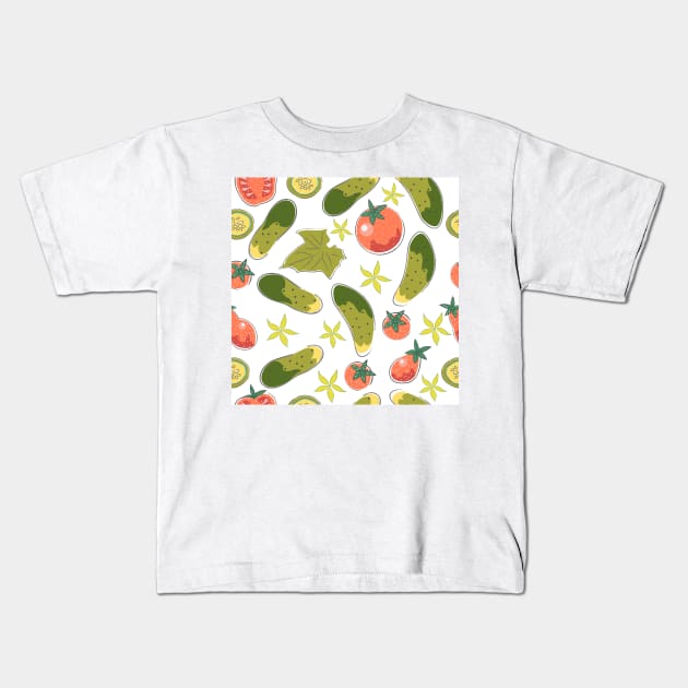 veggies Kids T-Shirt by KristinaStellar 